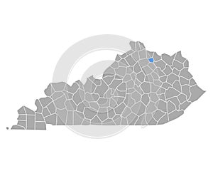 Map of Robertson in Kentucky