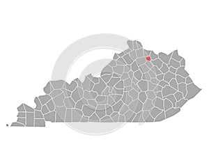Map of Robertson in Kentucky photo