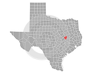 Map of Robertson in Texas photo