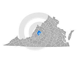 Map of Rockbridge in Virginia