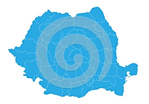 Map of romania. High detailed vector map - romania.