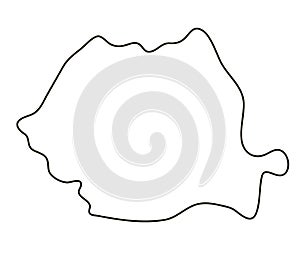 Map of Romania. Simple outline map vector illustration