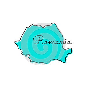 Map of Romania Vector Design Template.