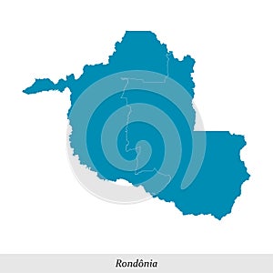 map of Rondonia is a state of Brazil with mesoregions photo