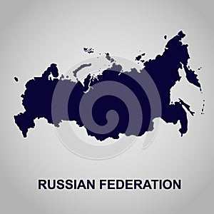 Map of Russian Federation, vector illustration