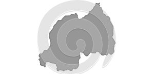 Map Rwanda vector background. Isolated country texture