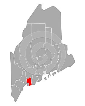 Map of Sagadahoc in Maine
