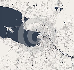 Map Saint Petersburg, Russia