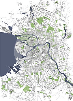 Map Saint Petersburg, Russia