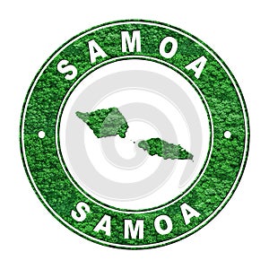 Map of Samoa, CO2 emission concept