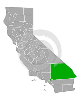 Map of San Bernardino in California
