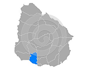 Map of San Jose in Uruguay photo