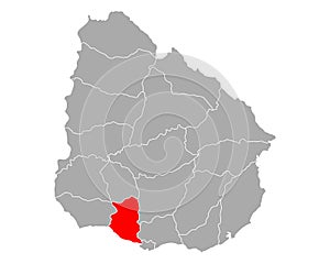 Map of San Jose in Uruguay photo