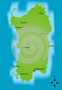 Map Sardinia