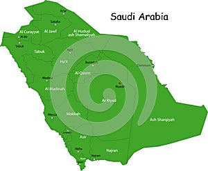 Map of Saudi Arabia photo