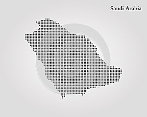 Map of Saudi Arabia. Vector illustration. World map