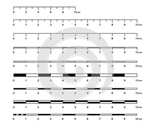 Map scale line