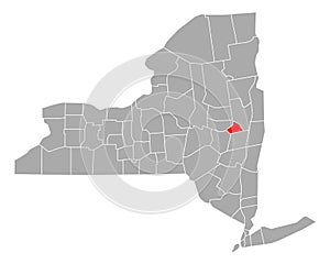 Map of Schenectady in New York