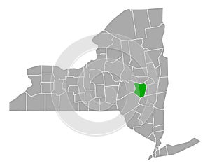 Map of Schoharie in New York