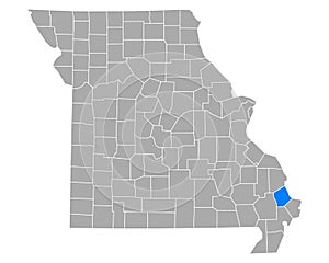 Map of Scott in Missouri