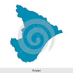 map of Sergipe is a state of Brazil with mesoregions photo