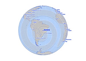 Map showing GoiÃÂ¢nia,Brazil photo