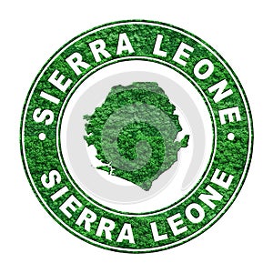 Map of Sierra Leone, CO2 emission concept