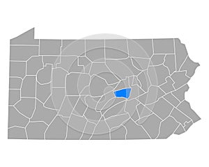 Map of Snyder in Pennsylvania