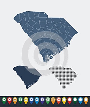 Map of South Carolina state