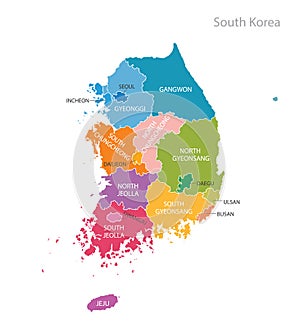 Map of South Korea