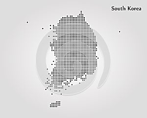 Map of South Korea. Vector illustration. World map