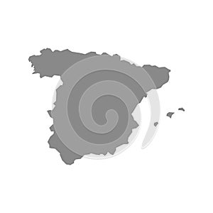 High detailed gray vector map Ã¢â¬â Spain