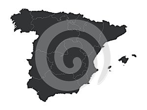 Map of Spain with provinces photo