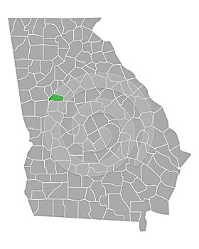 Map of Spalding in Georgia photo