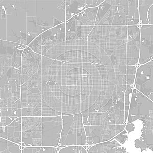 Map of Springfield city, Illinois. Urban black and white poster. Road map with metropolitan city area view