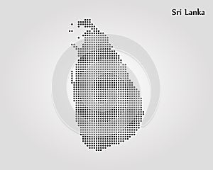 Map of Sri Lanka. Vector illustration. World map