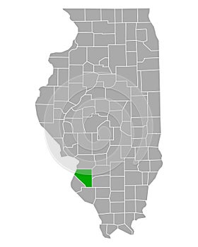 Map of St Clair in Illinois