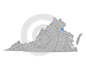 Map of Stafford in Virginia