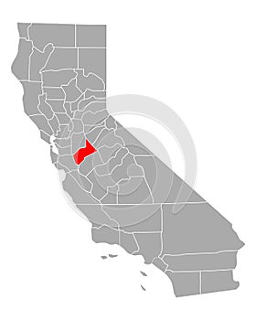 Map of Stanislaus in California