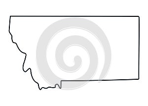Map of the state of Montana.