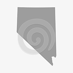 Map the State of Nevada in gray on a white background