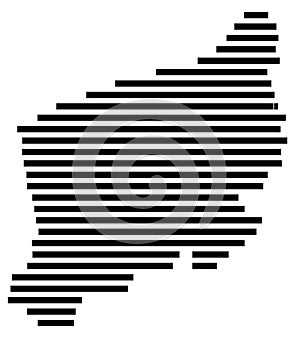 Map of the state or region Zachodniopomorskie (Poland) photo