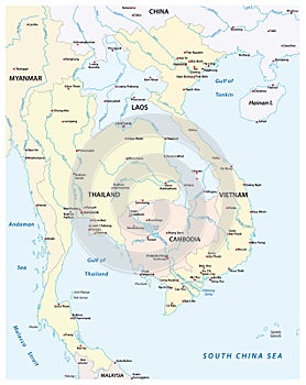 Map of the states of Southeast Asia