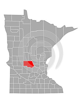 Map of Stearns in Minnesota