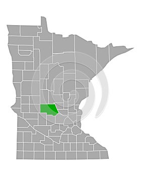 Map of Stearns in Minnesota