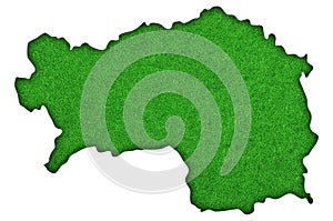 Map of Styria on green felt
