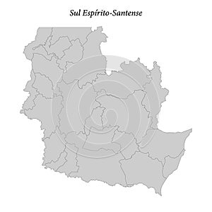 map of Sul Espirito-Santense is a mesoregion in Espirito Santo w photo