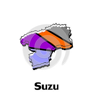 Map of Suzu City - japan map and infographic of provinces, political maps of japan, region of japan for your company