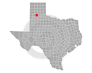 Map of Swisher in Texas
