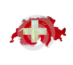 Map of Swiss isolated